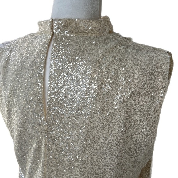 Amanda Uprichard Sequin Pleated Draped short Sleeve Top - Picture 5 of 13